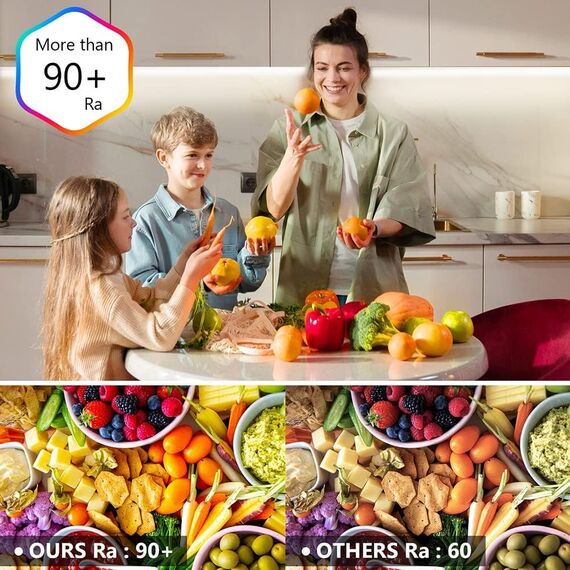 LED Strip Warmweiss 30m, 24V Dimmbar LED Streifen 2700K-6500K Warmweiß Kaltweiß, DIY Flexibel Lichtleiste mit App-Steuerung, RF Fernbedienung, Netzteil, für Schlafzimmer, Party, Innen Heim Deko