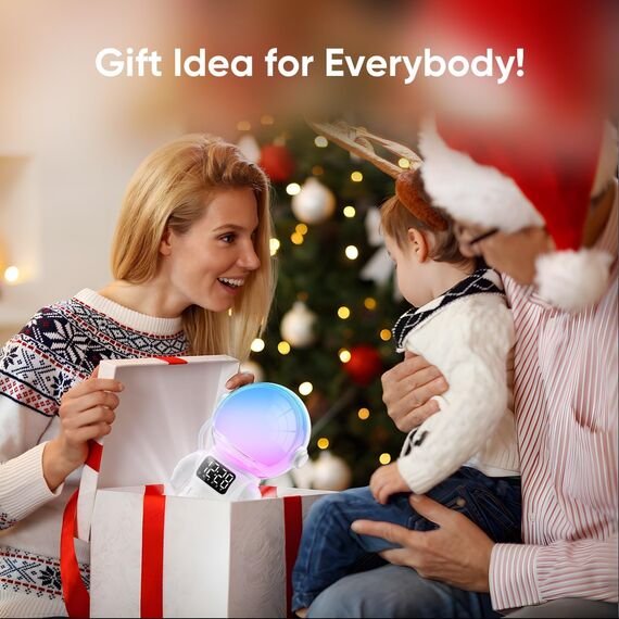 Tageslichtwecker Sonnenaufgang Lichtwecker Wecker mit Licht, Sunrise Wake Up, Smart Bluetooth Lautsprecher, 21 White Noise,Timer,Dual Alarm, Dimmbare Nachtlicht mit Farbewechel für Erwachsene & Kinder