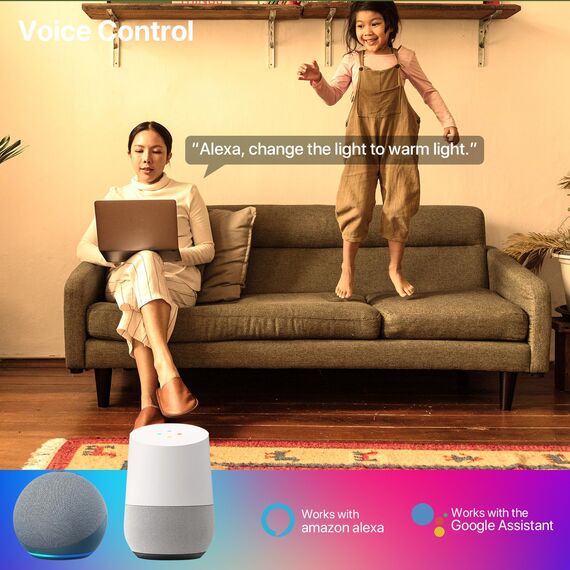 LUTW LED Deckenleuchte Dimmbar 24W 2400LM, Smart LED Deckenlampe RGB mit Fernbedienung, Farbwechsel Steuerbar via App, Kompatibel mit Alexa und Google Assistant für Wohnzimmer Schlafzimmer Ø28CM