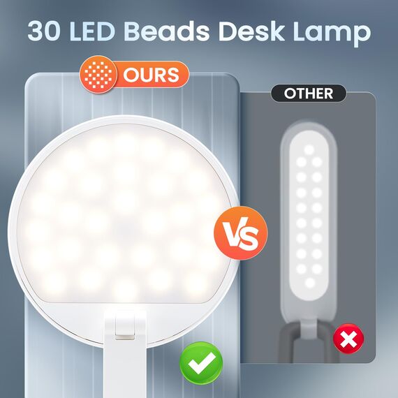 One Fire Tischlampe Kabellos LED Tischlampe Akku Lampe, Schreibtischlampe Faltbar & Tragbar, 9 Helligkeit LED Schreibtischlampe Kabellos Akku, Leselampe Desk Lamp Tischleuchte Büroschreibtischlicht