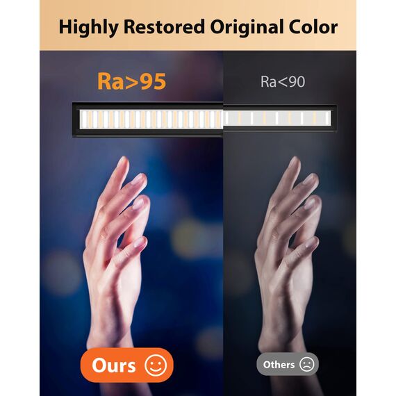 iFalarila 10W Schreibtischlampe Dimmbar - 160 LED Super Helle Klemmleuchte mit USB-Adapter | 3 Farbtemperaturen & 10 Helligkeitsstufen | 70cm Flexiblem Schwanenhals, Arbeitslampe für Home Office