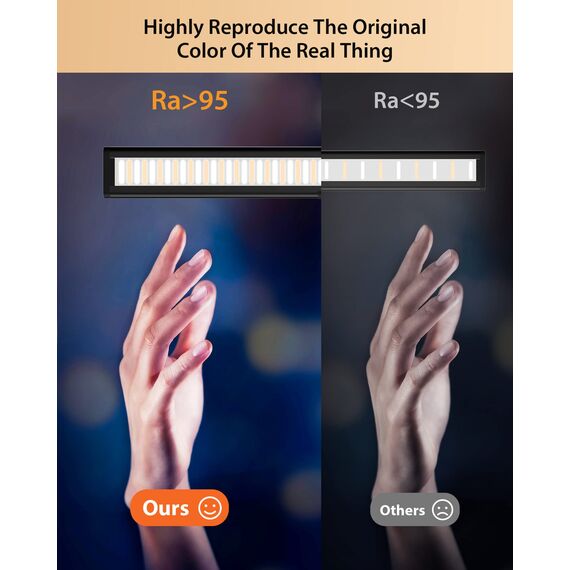 iFalarila Desk Lamp 10W Schreibtischlampe Dimmbar mit Fernbedienungen - 160 LED Super Helle Klemmleuchte mit USB-Adapter | 3 Farbtemperaturen & 10 Helligkeitsstufen | 70cm Flexiblem Schwanenhals