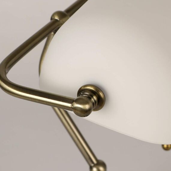 Newrays White Glass Bankers Schreibtischlampe mit Pull Chain Switch Plug-In-Halterung