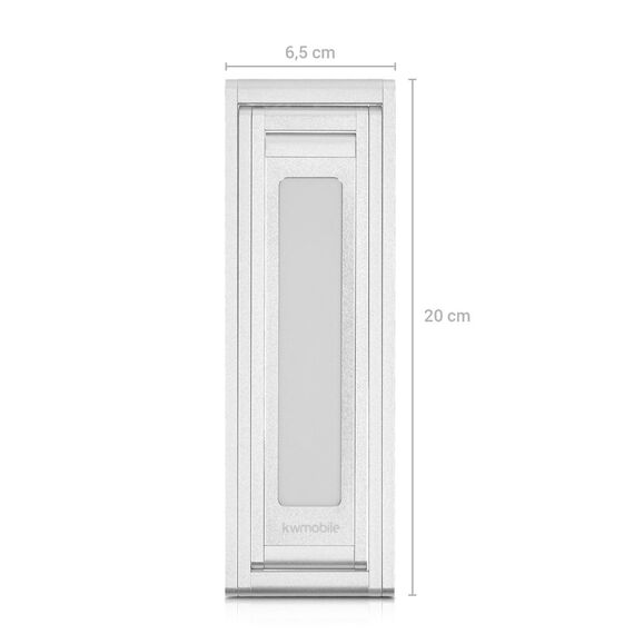 kwmobile LED Aluminium Tischlampe faltbar - Akku Nachttisch Leselampe dimmbar Micro USB Ladekabel - Akku Schreibtischlampe Faltlampe in Silber