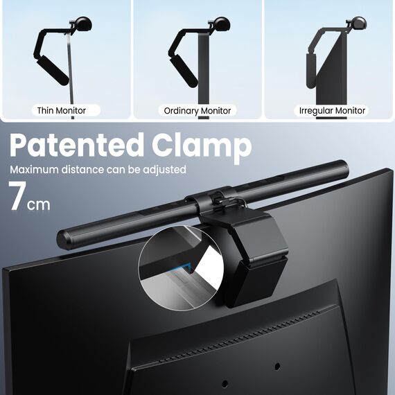 Quntis Computer Monitor Lampe LED mit Fernbedienung & Touch Control, 40cm Monitor Light Bar mit Anti-blaues Licht, Bildschirmlampe USB mit Auto-Dimmen, PC Büro Lampe