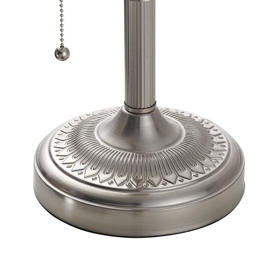 Newrays White Glass Bankers Schreibtischlampe mit Pull Chain Switch Plug-In-Halterung