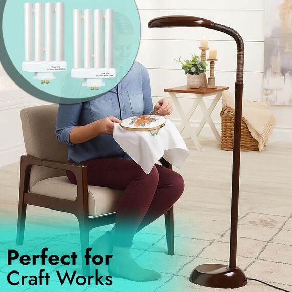 ARSUK Leuchtmittel YDW-27FM GX10q-4 27W 6500K FML Quad Tube – Kompakt Ersatz Leuchtstoffröhre & Tageslichtlampe für Schreibtischlampe, Nachttisch, Tischleuchte, Bürolampe, Lesen (Lot de 2)