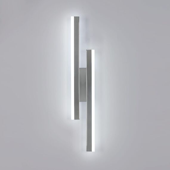 Riserva Wandleuchte Innen LED, 16W 1800LM Wandlampe Modern Lange Parallele, Dekorative Wandleuchte Chrom Innen Für Schlafzimmer, Wohnzimmer, Korridor, Treppenhaus, 6500K Kaltweiß