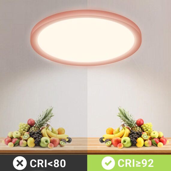 LQWELL® Deckenleuchte LED Deckenlampe, IP44 Wasserfest Badlampe Rund Flach 23W 4000K 2600LM Modern Schlicht Lampe Dünn für Wohnzimmer Badezimmer Schlafzimmer Küche Balkon Keller Büro, 300 * 25mm