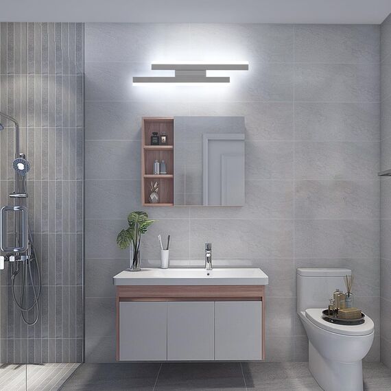 Riserva Wandleuchte LED Innen Moderne, 16W 1800LM Wandlampe, Kreative Lange Parallele Wandleuchte für Wohnzimmer Korridor Treppen, Kaltweiß 6500K, Weiß, 40cm