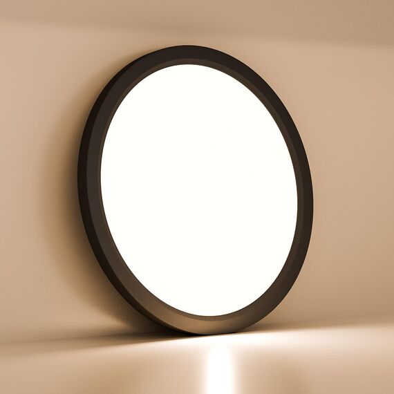 LQWELL® Deckenleuchte LED Deckenlampe, IP44 Wasserfest Badlampe Rund Flach 18W 4000K 1600LM Modern Schlicht Lampe Dünn für Wohnzimmer Badezimmer Schlafzimmer Küche Balkon Keller Büro, 220 * 24mm