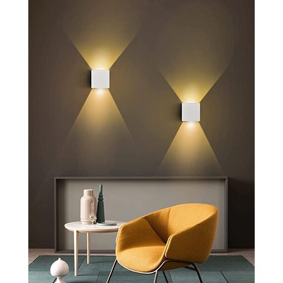 Lureshine Wandlampe mit Austauschbarer G9 LED lampe Einstellbar Abstrahlwinkel Aussenbeleuchtung Warmweiß 3000K Wandleuchte Aluminium Wandleuchte Innen/Aussen