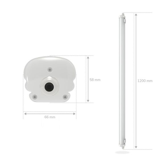 HOFTRONIC - 2er Pack LED Feuchtraumleuchte 120cm IP65-36W 4320 Lumen - 6500K Kaltweiß - Verknüpfbar - Kellerleuchte, Nassraumleuchte - Feuchtraum Wannenleuchte
