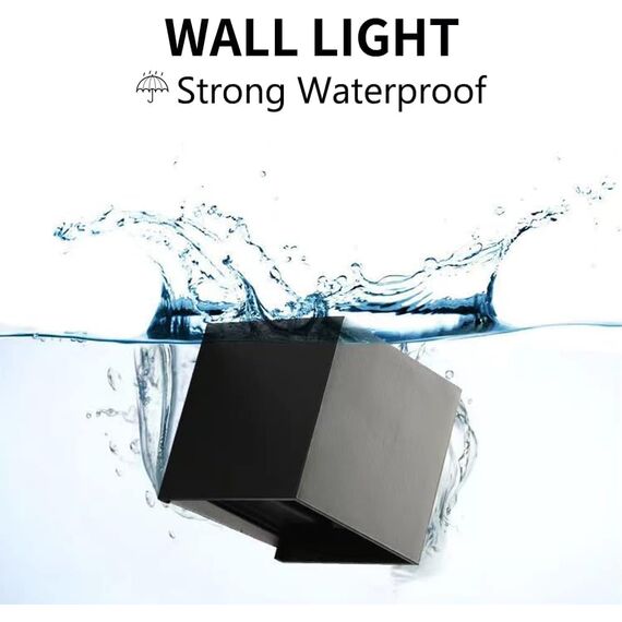 Lureshine Wandlampe mit Austauschbarer G9 LED lampe Einstellbar Abstrahlwinkel Aussenbeleuchtung Warmweiß 3000K Wandleuchte Aluminium Wandleuchte Innen/Aussen (Schwarz 1 Stück)