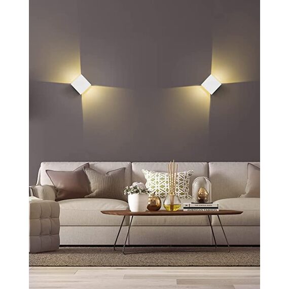 Lureshine Wandlampe mit Austauschbarer G9 LED lampe Einstellbar Abstrahlwinkel Aussenbeleuchtung Warmweiß 3000K Wandleuchte Aluminium Wandleuchte Innen/Aussen