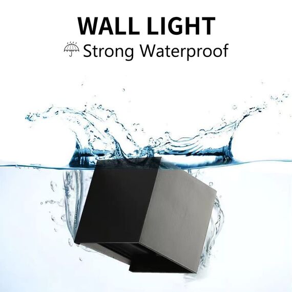 Lureshine Wandlampe mit Austauschbarer G9 LED lampe Einstellbar Abstrahlwinkel Aussenbeleuchtung Warmweiß 3000K Wandleuchte Aluminium Wandleuchte Innen/Aussen (Schwarz 2 Stück)