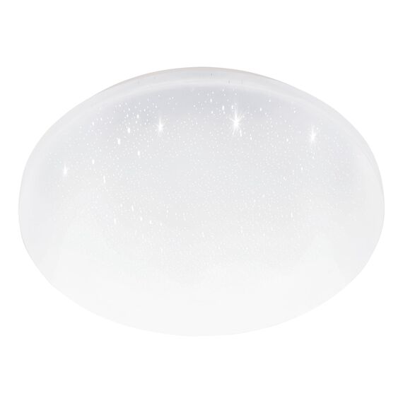 EGLO LED Deckenlampe Pogliola-S, Ø 31 cm, Kristall Deckenleuchte, Badleuchte Decke aus Stahl und Kunststoff, Badezimmer Lampe Sternenhimmel in weiß, neutralweiß, IP44