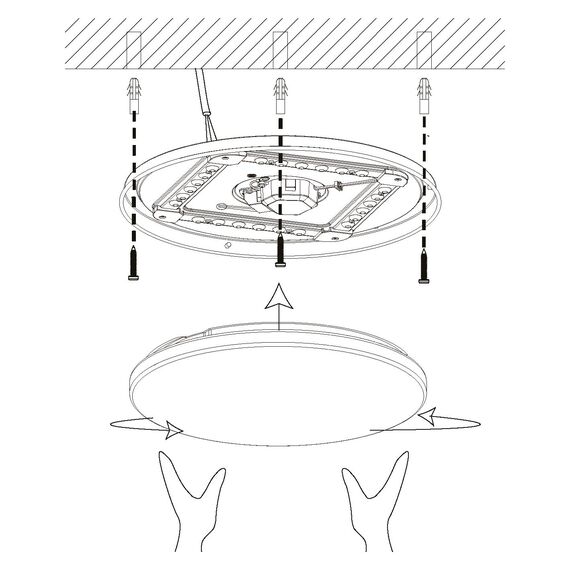 EGLO Deckenlampe Pogliola, Ø 31 cm, LED Deckenleuchte, Wohnzimmerlampe aus Stahl und Kunststoff, Lampe weiß, Kinderzimmerlampe, Küchenlampe, Bürolampe, Flurlampe Decke