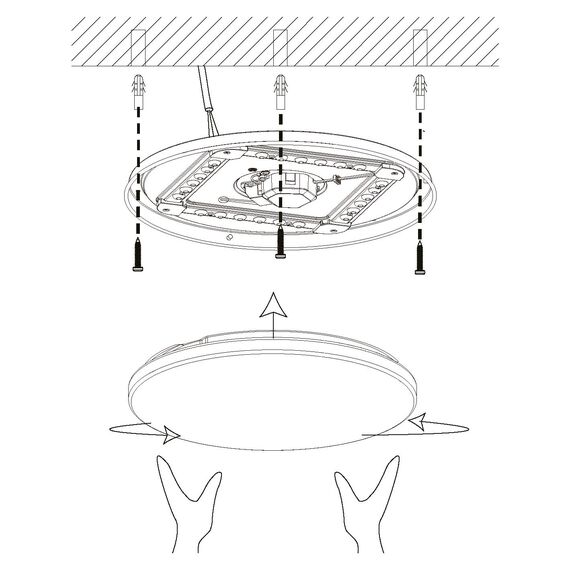 EGLO Deckenlampe Pogliola-S, Ø 31 cm, Kristalleffekt LED Deckenleuchte, 1 flammige Wohnzimmerlampe aus Stahl und Kunststoff, Lampe weiß, Kinderzimmerlampe, Küchenlampe, Bürolampe, Flurlampe Decke