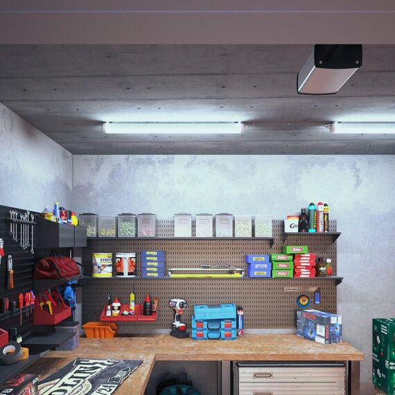 HOFTRONIC - 4er Pack LED Feuchtraumleuchte 120cm IP65-36W 4320 Lumen - 6500K Kaltweiß - Verknüpfbar - Kellerleuchte, Nassraumleuchte - Feuchtraum Wannenleuchte