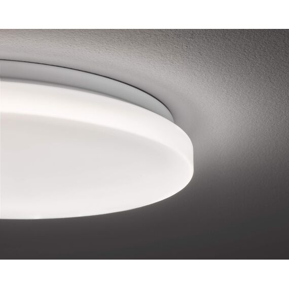 EGLO Deckenlampe Pogliola, Ø 31 cm, LED Deckenleuchte, Wohnzimmerlampe aus Stahl und Kunststoff, Lampe weiß, Kinderzimmerlampe, Küchenlampe, Bürolampe, Flurlampe Decke