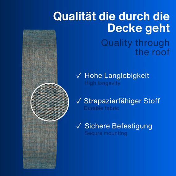 REV Deckenleuchte - Deckenlampe rund 50cm mit Stoff-Lampenschirm im Vintage-Look – ideal für Schlafzimmer & Wohnzimmer, grün-gold