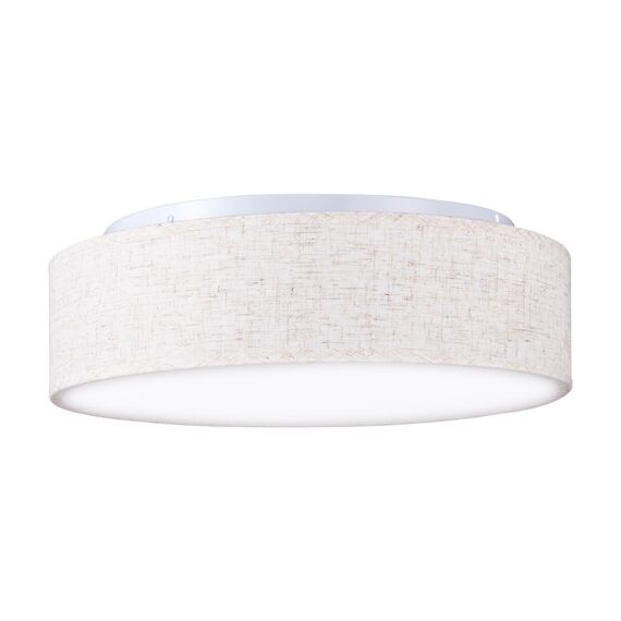 Zedelmaier Deckenlampe Stoff Rund 38cm E27x2 max.40W Deckenleuchte Stoffschirm Wohnzimmer Schlafzimmer Küche Flur Kinderzimmer Lampe Decke Lampenschirm (Leinen-beige, Ø38cm)