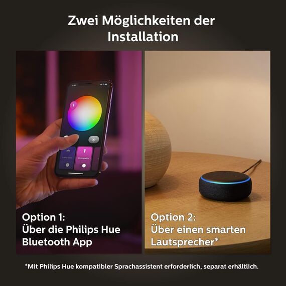 Philips Hue White & Color Ambiance Infuse Deckenleuchte L (3.700 lm), dimmbare Raumbeleuchtung für das Hue Lichtsystem mit 16 Mio. Farben, smarte Lichtsteuerung über Sprache und App, weiß