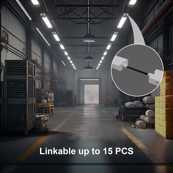 Modlicht LED Feuchtraumleuchte 120CM mit 36W 5000k Kaltlweiß 3960Lumen, Ultraslim Deckenleuchte Feuchtraum Flach Wasserfest IP65 Wannenleuchte Werkstattlampe für Keller Garage, Weiß