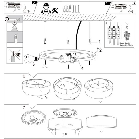 Zedelmaier Deckenlampe Stoff Rund 50cm E27x3 max.40W Deckenleuchte Stoffschirm Wohnzimmer Schlafzimmer Küche Flur Kinderzimmer Lampe Decke Lampenschirm (Leinen-beige, Ø50cm)