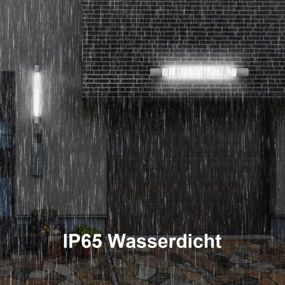 Modlicht LED Feuchtraumleuchte 60CM mit 18W 5000k Kaltlweiß 1980Lumen, Ultraslim Deckenleuchte Feuchtraum Flach Wasserfest IP65 Wannenleuchte Werkstattlampe für Keller Garage, Grau