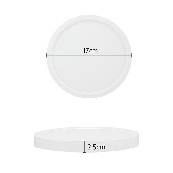 ZMH Deckenlampe LED Deckenleuchte Flach - 3ER Badezimmerlampe 15W Warmweiß Badezimmer Klein Deckenbeleuchtung Küchenlampe Weiß Ø18cm Badlampe Rund für Bad Flur Küche Schlafzimmer