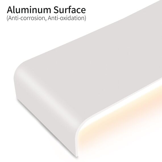 Lureshine 2 Stücke Wandleuchte Innen Auf und ab 16W 40cm Wandlampe Dekoration/Moderne Wandleuchte Aluminium Warmweiß 3000k Wandleuchten für Zimmer|Lernen|Treppe|Gang(Weiß)