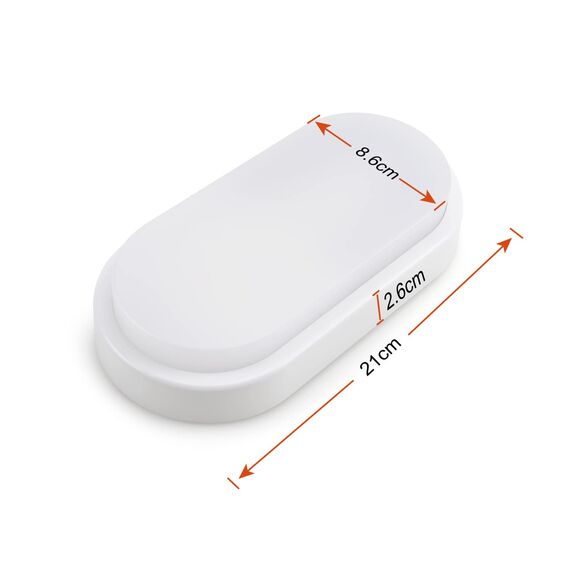 da LIGHT LED Deckenleuchte 12W 1020 Lumen Deckenlampe Extra Flach 42mm LED-Lampe IP54 Spritzwasser geschützt 230V Kellerleuchte für Badezimmer Wohnzimmer Keller Neturalweiß 4000K (2 Stück)