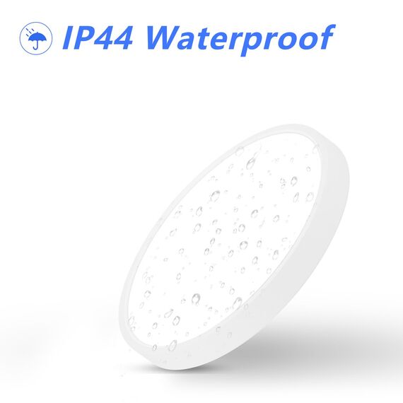 ZMH Deckenlampe LED Deckenleuchte Schlafzimmer - Ø23cm Badezimmerlampe Flach Schlafzimmerlampe Kaltweiß 18W Küche Deckenbeleuchtung IP44 Wasserdicht Küchenlampe Rund Flurlampe Weiß für Badezimmer Flur