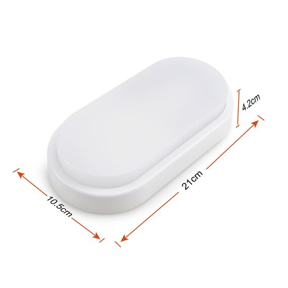 da LIGHT LED Deckenleuchte 12W 1020 Lumen Deckenlampe Extra Flach 42mm LED-Lampe IP54 Spritzwasser geschützt 230V Kellerleuchte für Badezimmer Wohnzimmer Keller Neturalweiß 4000K