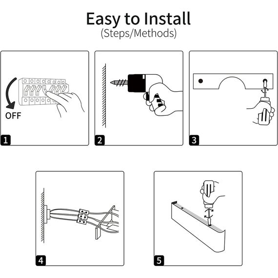 Lureshine 2 Stücke Wandleuchte Innen Auf und ab 16W 40cm Wandlampe Dekoration/Moderne Wandleuchte Aluminium Warmweiß 3000k Wandleuchten für Zimmer|Lernen|Treppe|Gang(Weiß)