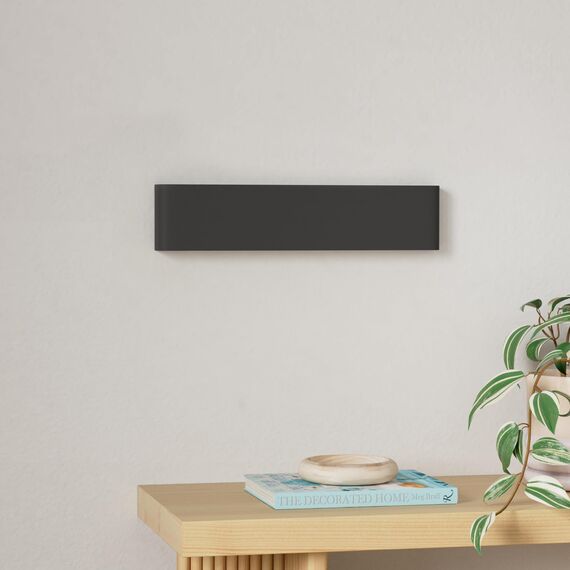 Lureshine Wandleuchte Innen 16W 40cm Up and Down Wandleuchte Aluminium Dekoration/Moderne Wandlampe Warmweiß 3000k Wandleuchten für Wohnzimmer|Schlafzimmer|Korridor|Treppenhau(Schwarz)