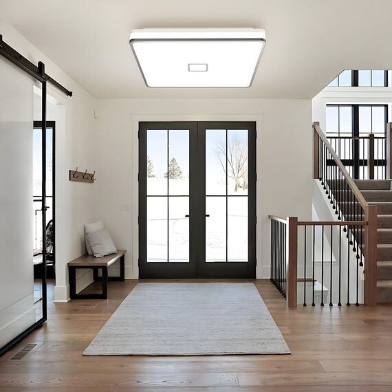 Airand Badlampe 24W LED Deckenleuchte Bad LED Deckenlampe IP44 Wasserdicht Badezimmer Lampe Ø32.5CM Deckenlampe Für Wohnzimmer Schlafzimmer Kinderzimmer 2050LM Deckenleuchte Küche 4000K Neutralweiß