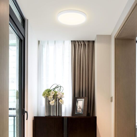 ZMH Deckenlampe LED Deckenleuchte Flur - Badezimmerlampe Flach 15W Küchenlampe Rund Flurlampe 4000K Badezimmer Deckenbeleuchtung Ø18cm Badlampe Decke Schlafzimmerlampe Klein für Küche Bad Schlafzimmer