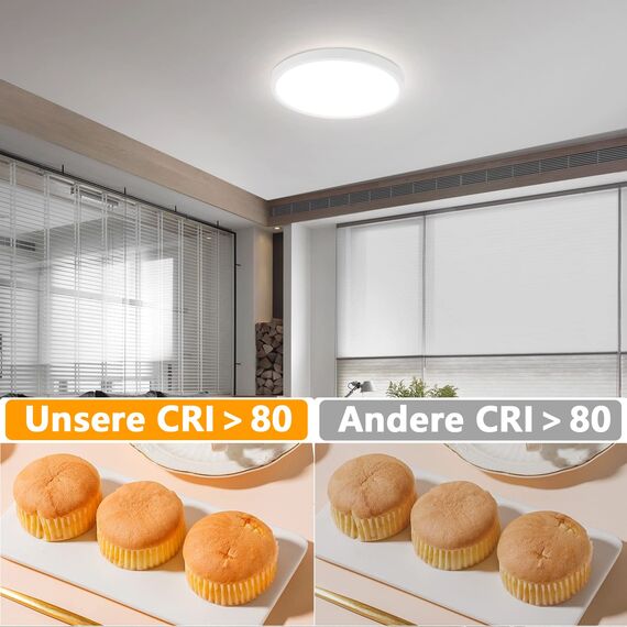 ZMH Deckenlampe LED Deckenleuchte Flach - 4ER Badezimmerlampe Ø23cm Badezimmer Deckenbeleuchtung 18W Schlafzimmerlampe IP44 Wasserdicht Badlampe Rund Küchenlampe Kaltweiß für Bad Schlafzimmer Flur