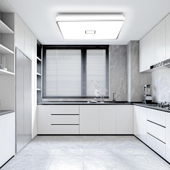 Airand Deckenlampe Bad Deckenleuchte LED 24W Badlampe IP44 Wasserdicht Badezimmer Lampe Ø32.5CM Deckenleuchte Für Bad Wohnzimmer Küche 2050LM Deckenlampe Balkon Korridor Flur 5000K Kaltweißes