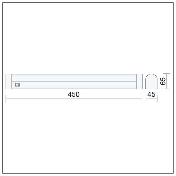 Kwazar Luminaire LED Wandlampe 45 cm Badleuchte wand 12W Wandbeleuchtung 4000K Moderne Spiegelleuchte Küche Küchenlampe ULKE mit Schalter Sehr Hell
