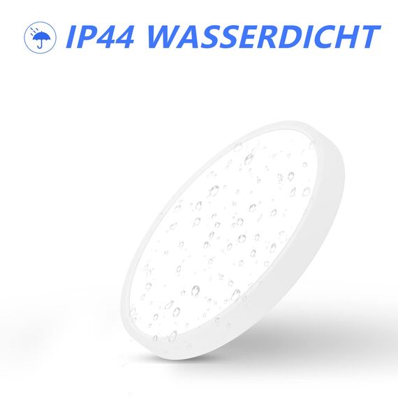 ZMH Deckenlampe LED Deckenleuchte Flach - 2ER Badezimmerlampe 15W Warmweiß Badezimmer Klein Deckenbeleuchtung Küchenlampe Weiß Ø18cm Badlampe Rund für Bad Flur Küche Schlafzimmer