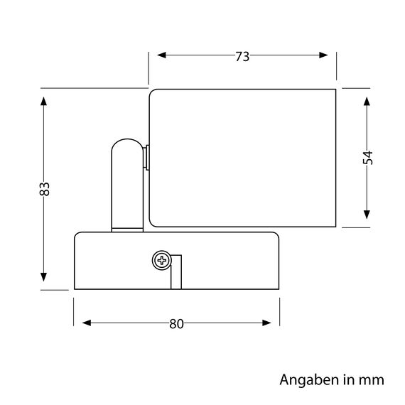 ledscom.de 2 Stück Wandleuchte WAIKA, Schalter, anthrazit matt, rund, 1x GU10 max. 60W