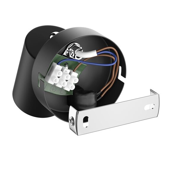 ledscom.de Wandleuchte WAIKA, Schalter, anthrazit matt, rund, 1x GU10 max. 60W