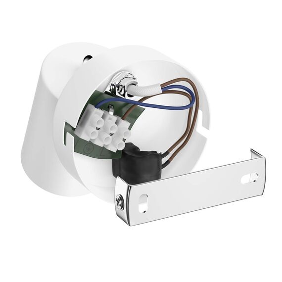 ledscom.de Wandleuchte WAIKA, Schalter, weiß matt, rund, 1x GU10 max. 60W