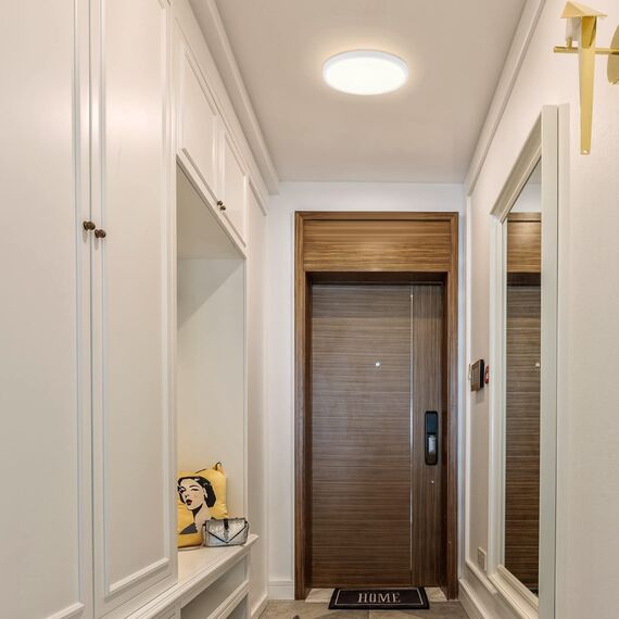 ZMH Deckenlampe LED Deckenleuchte Flach - 2ER Badezimmerlampe 18W Neutralweiß Ø23cm Badezimmer Deckenbeleuchtung Schlafzimmerlampe IP44 Wasserdicht Badlampe Rund Küchenlampe für Bad Schlafzimmer Flur