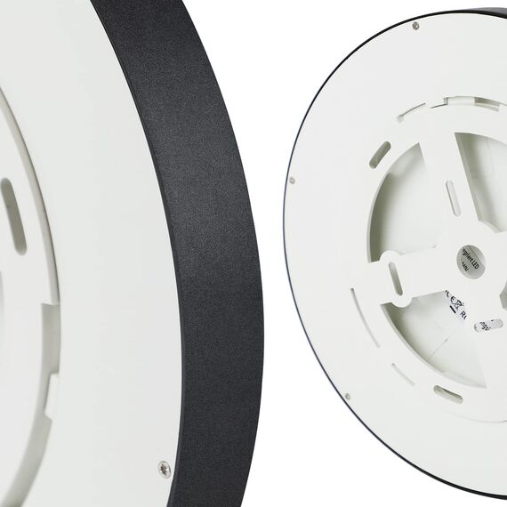 ZMH Deckenlampe LED Deckenleuchte Flach - Ø23cm Badezimmerlampe Kaltweiß Schlafzimmerlampe Schwarz 18W Schlafzimmer Deckenbeleuchtung Küchenlampe IP44 Flurlampe Rund für Bad Küche Flur Wohnzimmer