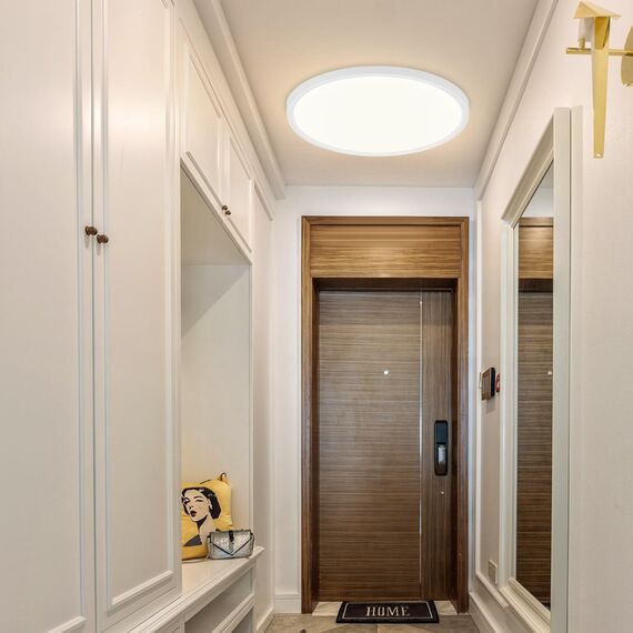 ZMH Deckenlampe LED Deckenleuchte Badezimmer - Ø30cm Schlafzimmerlampe Flach Küchenlampe 4000K Badezimmerlampe 24W Schlafzimmer Deckenbeleuchtung Badlampe IP44 Flurlampe Rund für Küche Flur Bad